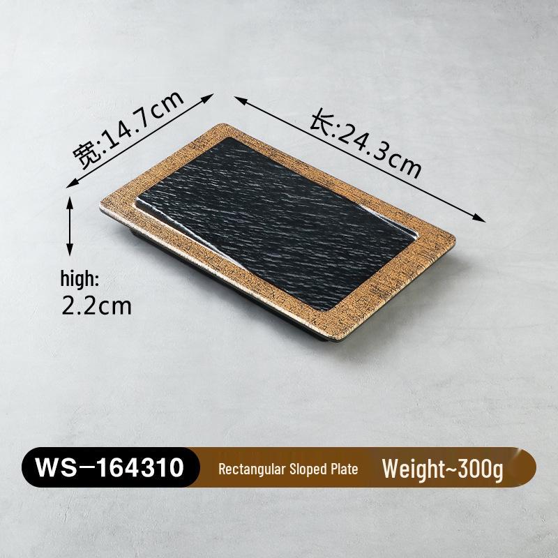 Melamine Imitation Porcelain Hot Pot & BBQ Plate with Handle