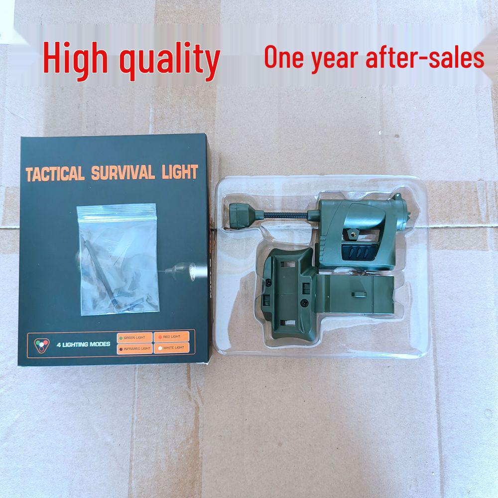 

Тактичний шоломний сигнальний ліхтар, чотириколірний ліхтар MPLS Snake з адаптером CHARGE, для шолома FAST та IR IFF. зелений