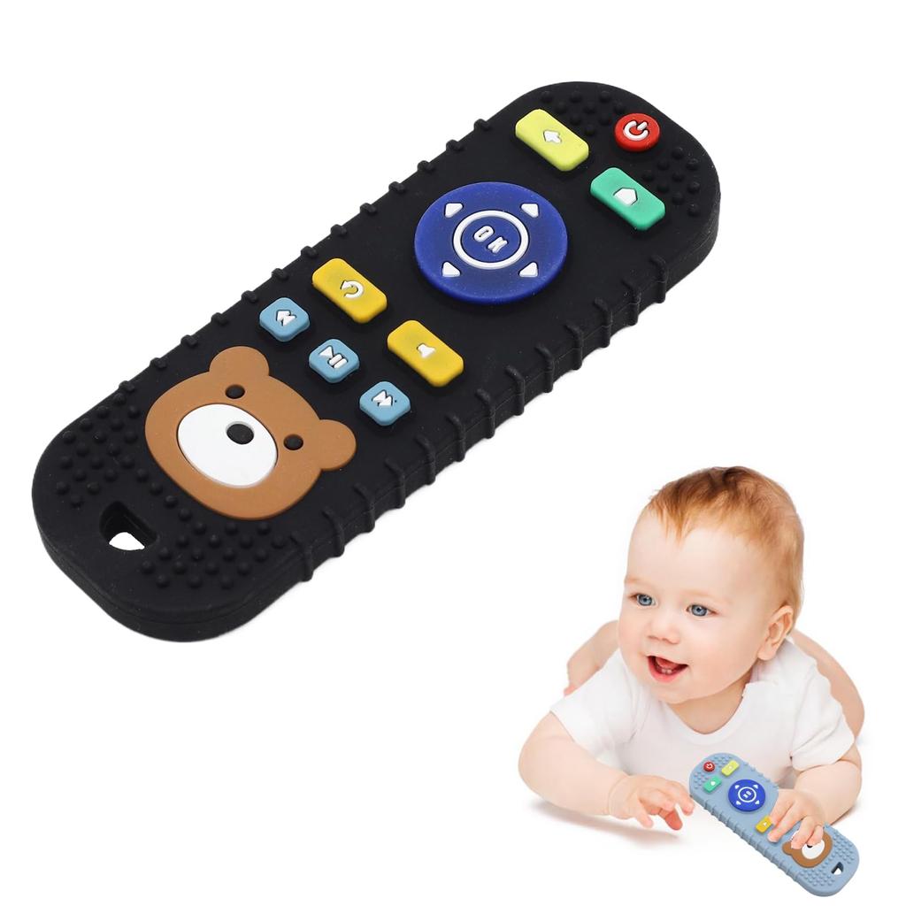 MAEXUS Дитяча іграшка для дистанційного керування для прорізування зубів Дитяча соска для прорізування зубів Паличка для прорізування зубів Харчова силіконова жувальна іграшка Іграшка для сенсорної стимуляції Легко триматися