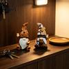 Small Tabletop Decor Mini Resin Coffee Gnome Ornaments, Sitting Bean Goblin Figurines, Bar Counter Decorations Cute Statue for Shop Kitchen
