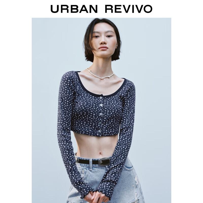 UR Women s Color-Block Floral Long Sleeve T-Shirt S