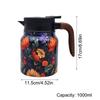 Vintage Floral Tea Thermos Stainless Steel Tea Kettle Drip-Proof Tea Pot With Tea Infuser Mini Thermo Coffee Pot 1000ML
