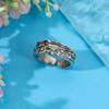 Half-face Ring for Men and Women, Cold Style, Fashionable Temperament, Open Adjustable Ring