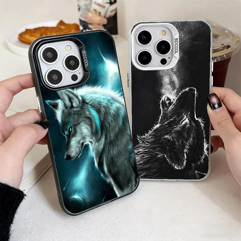 Wolf Moon Animal Soft Phone Case for iPhone 15 16 17 Pro Max 17Air 16E 14 Plus 13 12 Mini Shockproof Cover Back Shell