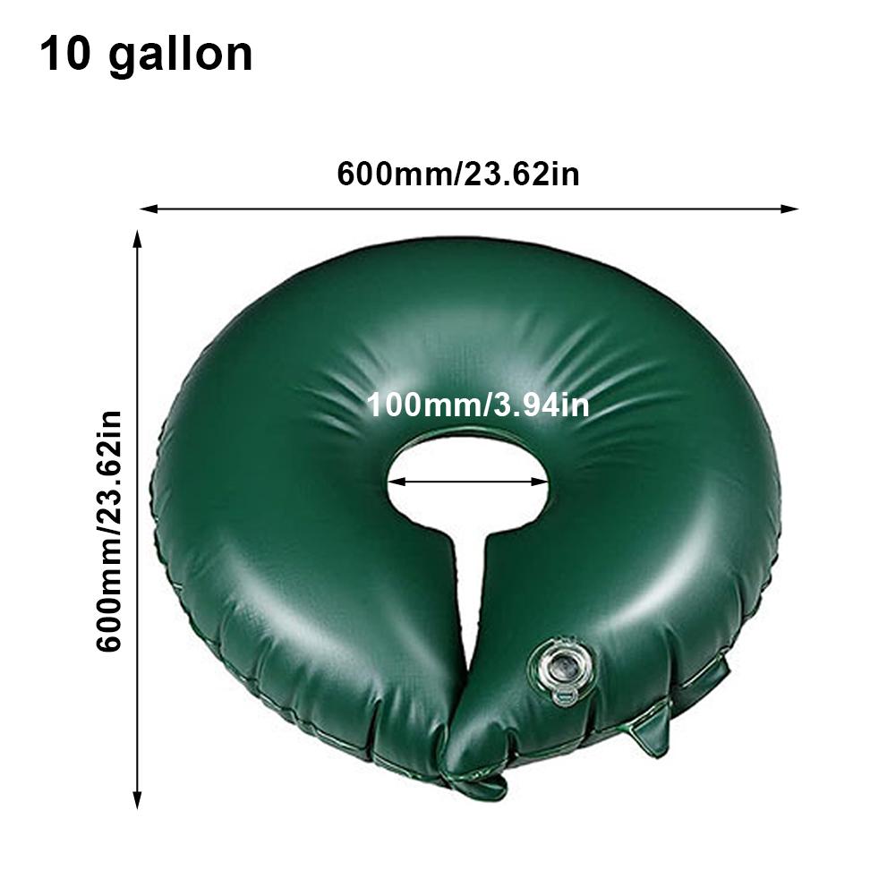10 Gallons Tree Watering Bag 60cm Diameter Slow-Release Drip Rings Anti-UV Automatic Irrigation System For Gardening Trees Shrub