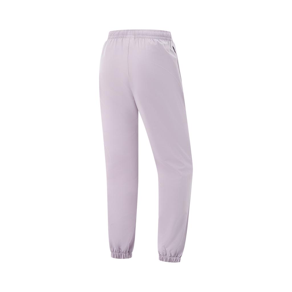 Li Ning Fitness Series Casual Comfortable Versatile Sports Long Pants Women Bottoms Smoky-Purple AYKV488-2