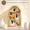 1Pc Oval Picture Home Decor Wedding Souvenir Display DIY Artificial Bouquet Rustic Photo Frame Office Wall-mounted