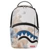 Shark Logo Abstract Smoke PVC Backpack Unisex Backpack White W1045730