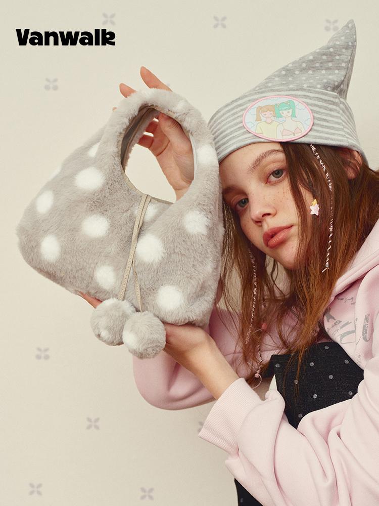 Vanwalk Bell Mochi Tote Bag [Dot Gray]