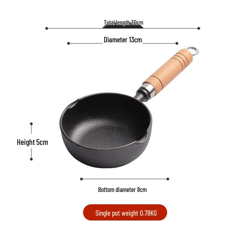 13cm Gusseisen Fritteuse für Eier & Knödel - Spritzfrei, Flachboden, Vielseitiges Kochgeschirr