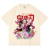 230 g/m² 100% Baumwolle Demon Slayer V72 Nezuko Aufdruck Unisex Schweres Baumwoll-T-Shirt