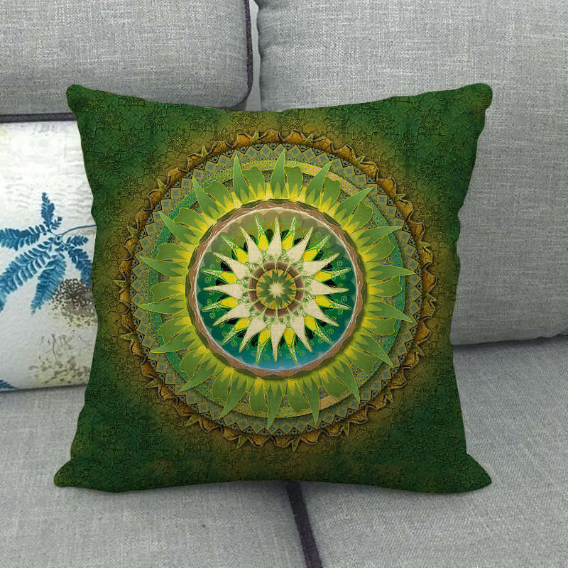 Bohemian Geometric Patterns Digital Printing Short Plush Pillow Covers For Car Sofa Office Cushion Cover Home Goods