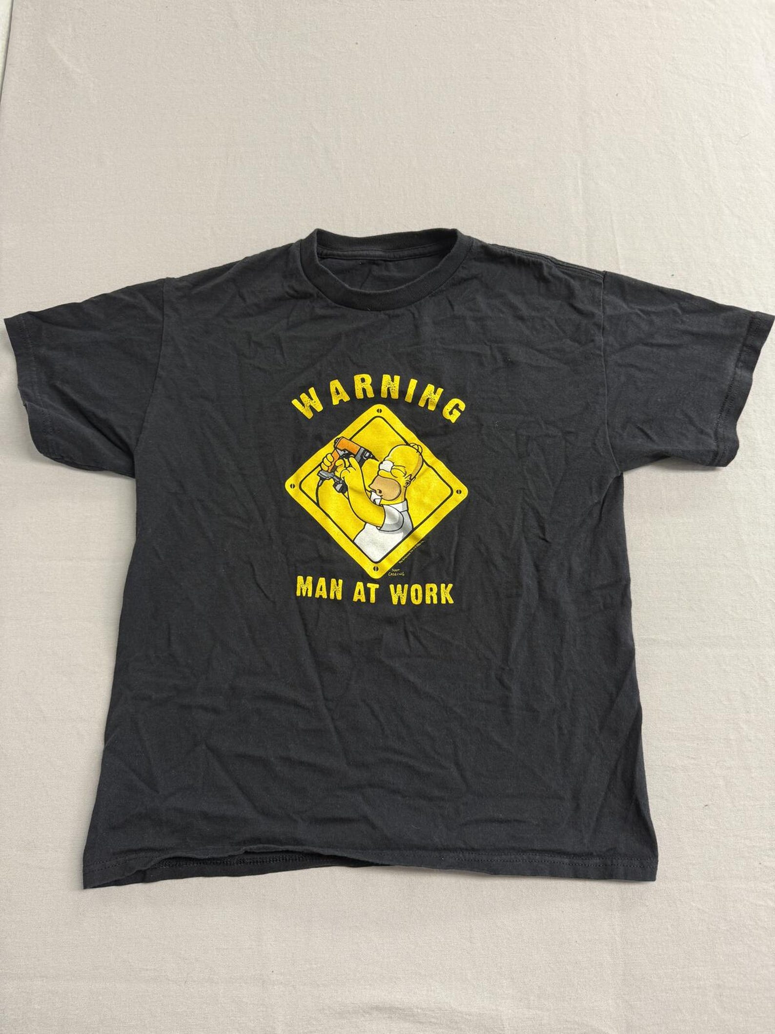 Vintage Homer Simpson T shirt 2004 Man at Work Simpsons -S 2XL