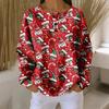 Women's Casual Shirts Long Sleeve Tops Button Up V Neck Loose Knit Fall Favorites For Women