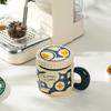 China-Chic Flowers Ceramic Mug Large Capacity Milk Cup Creative Couple Cups  Home