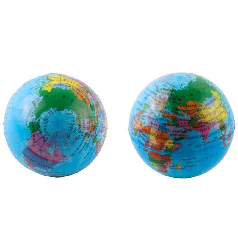 Earth Shape Pet Fetch Toy 6Pcs Soft PU Foam Toss Catch Ball for Outdoor Dog Exercise Interactive Play Training Fun