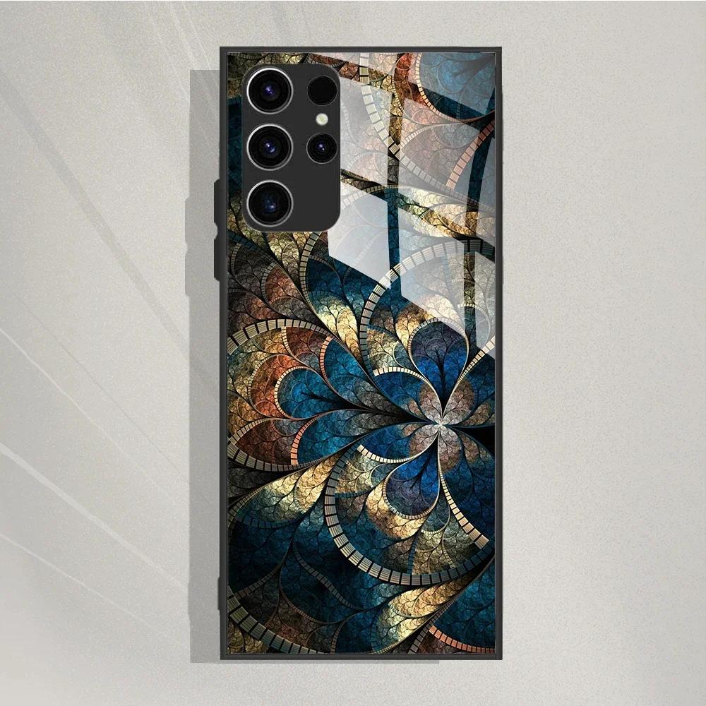 For Samsung Galaxy S25 Ultra Case Tempered Glass Case Cool Painted Phone Cases For Samsung S25 Ultra Cover S25ultra 5G Fundas