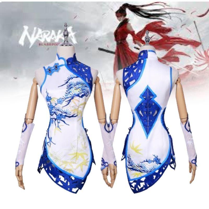 Exquisite Polyester Game Cosplay Costume For Women Elegant Floral Design