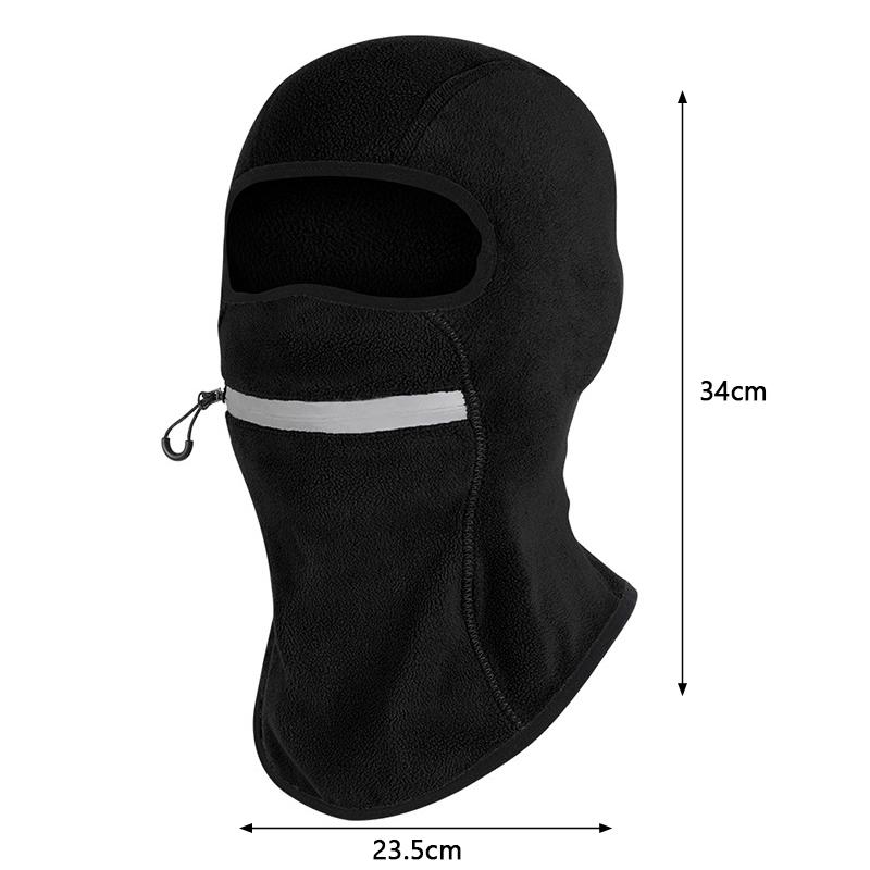 Winter Warm Cycling Balaclava Autumn Hood Fleece Windproof Mask Breathable with Zipper Motorcycle Liner Running Cooling Sport Gear for Women Men
