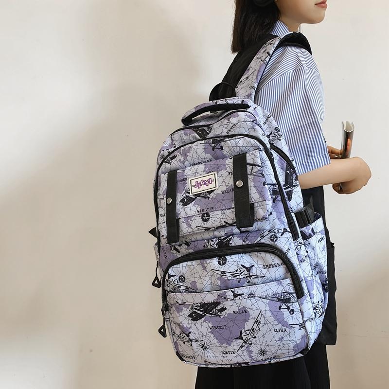 Большая вместимость школьный рюкзак для школьников с принтом для мужчин легкий рюкзак — фото 5