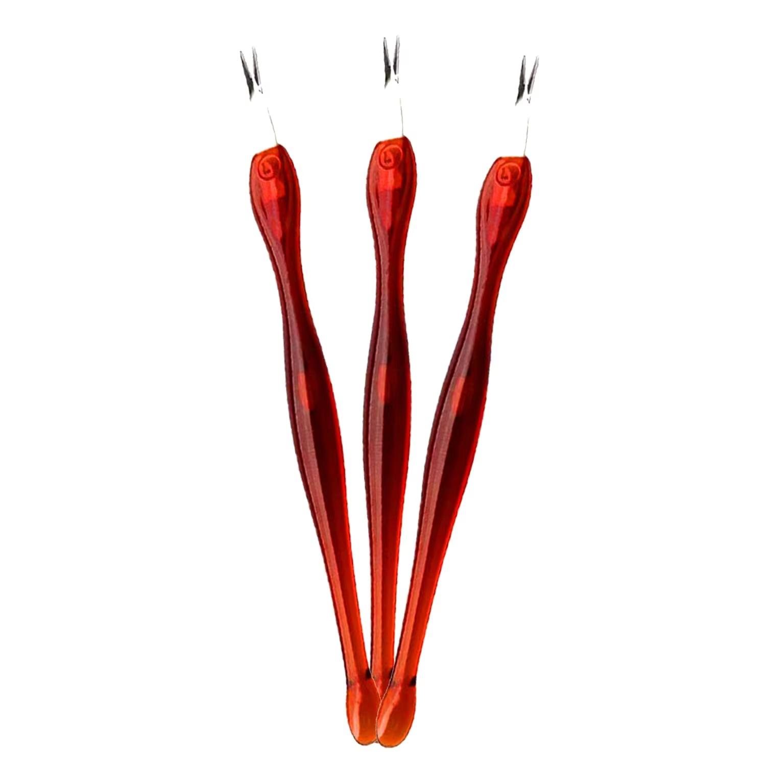 3PCS/Set Reusable Plastic V-Shaped Cuticle Trimmer Manicure Kit Cuticle Remover Fork Nail Art Tools for Dead Skin Callus Removal
