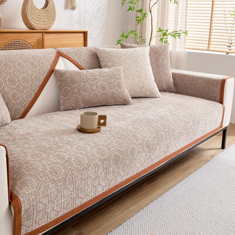 

Новая подушка для дивана Четыре сезона Универсальная Шенилл Новый Китайский Нескользящий Массив дерева Китайский Чехол-полотенце для подушки сиденья дивана 70*70cm