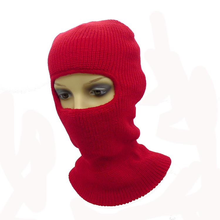 RTS Low MOQ Acrylic Knit Ski Mask Balaclava One-Hole Beanie for Men and Women Wholesale Designer High Quality Cap Cheap Factory 38X20CM