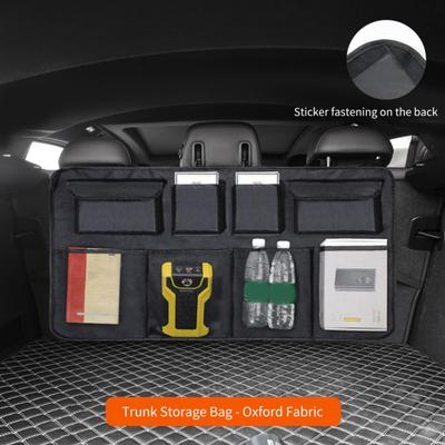 Seat Storage Bag Multiple Storage Compartment Multi-Pocket Easy To Install Wear-resistant Fine Stitching Space-saving Stain-proof Universal Car