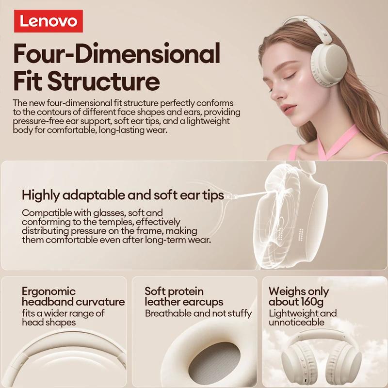 Original Lenovo LS108 Bluetooth 6.0 Headphones Wireless Gaming Sports Headset Stereo Surround Sound ENC Noise Cancelling Long Battery Life