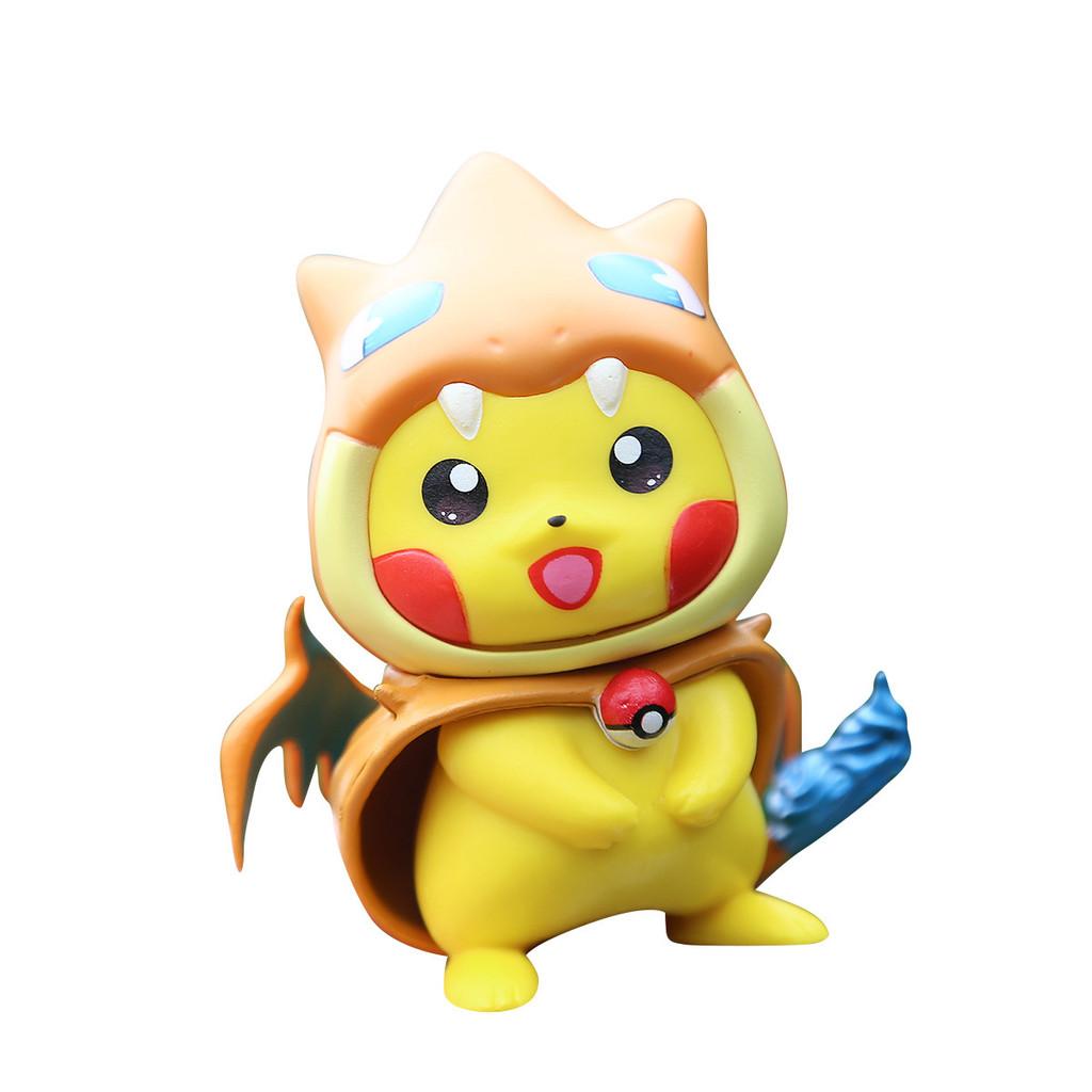Pikachu Pvc Pokmon  Action Figure Model Decoration For Cake Accessories Car