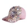 Women Adjustable Glitter Sequin Baseball Cap Sports Casual Mesh Sun Hat Summer