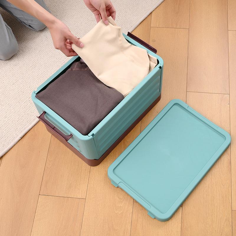 Removable Storage Box Folding Storage Box Multifunction Foldable Organizer Container Plastic Sundries Storages Supplies Organizer Box with Lid