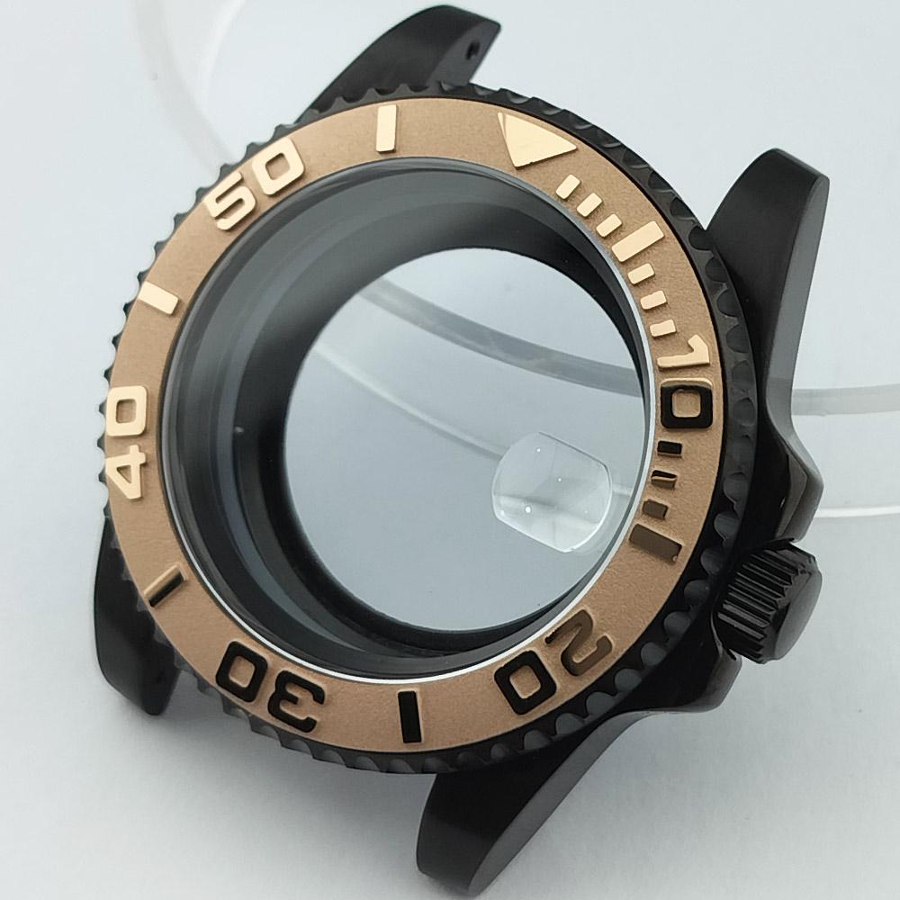 40mm Mechanical Watch Case for NH Series 35 36 38 Movement Yacht Design Style with Sapphire Crystal Watch Box Parts 7