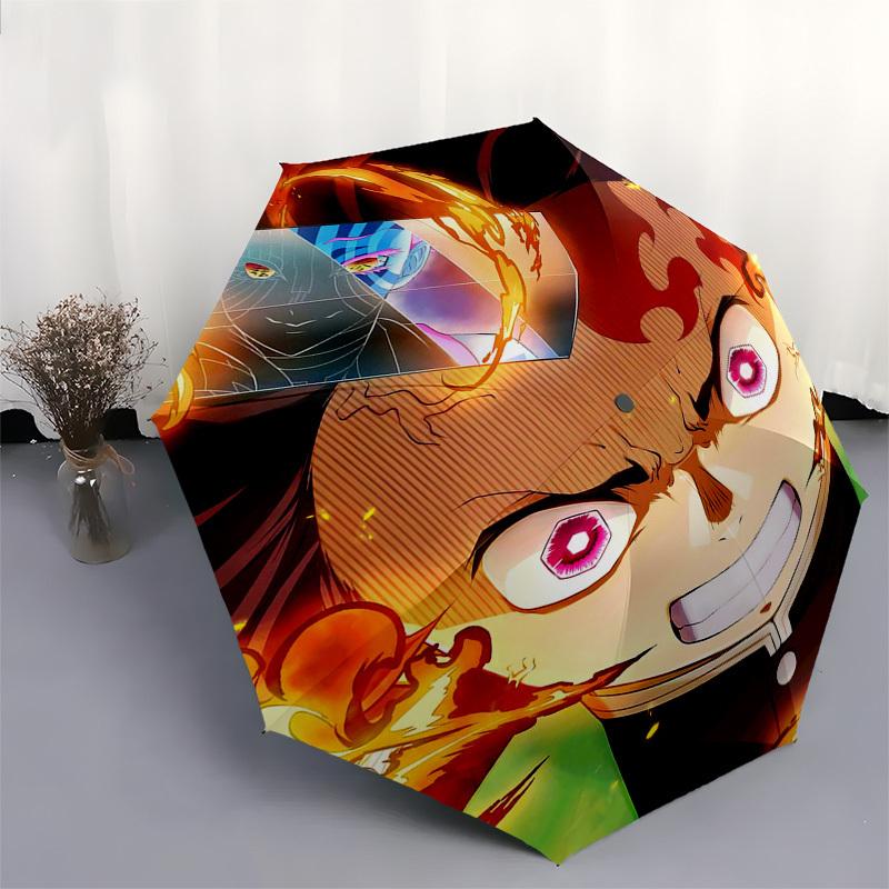 1 Stück Fire-Emblem Regenschirm: Automatisches Öffnen und Schließen, Faltbares Design, Für den Außenbereich für Fans & Reisende, Festliches Geschenk mit Eisenrahmen.Q075