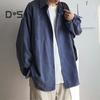 Men Shirt Lapel Long Sleeve Single Breasted Shirt Tops Solid Color Patch Pocket Casual Shirt Loose Fit Comfortable Fit Jacket