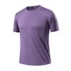 Large Size Short Sleeved T-shirt for Men's Summer Sports and Leisure, Ice Silk Half Sleeved T-shirt for Men's Solid Color Quick Drying Clothes
