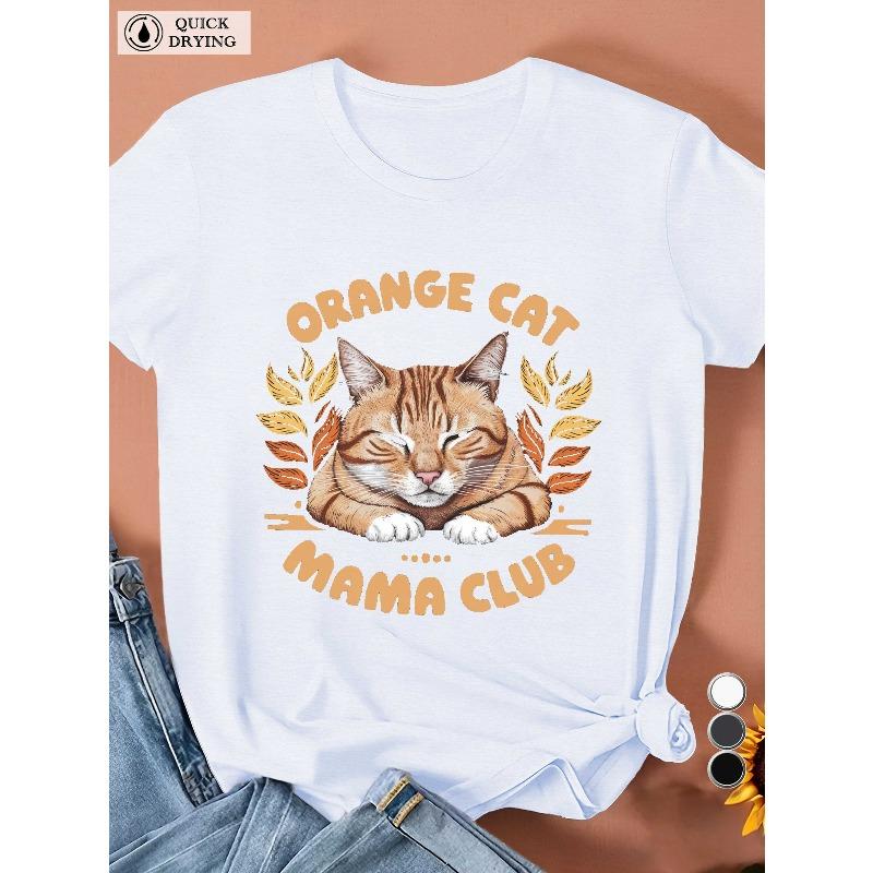 Orange Cat Mama Club women s comfit t-shirt 3XL белый