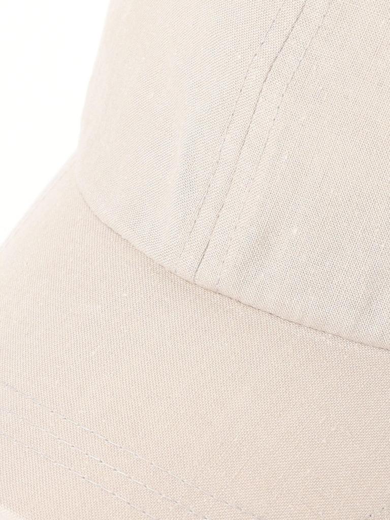 [Ray Beams] 6 Panel Linen Cap for Women, Beige, One Size