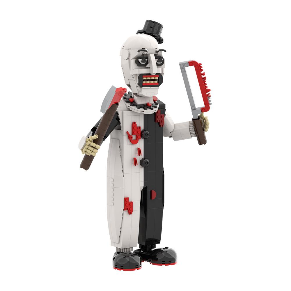 MOC Terifier Art the Clown Building Blocks Model Horror Art the Clown Action Characters Bricks Assembly Toys Kid Halloween Gifts
