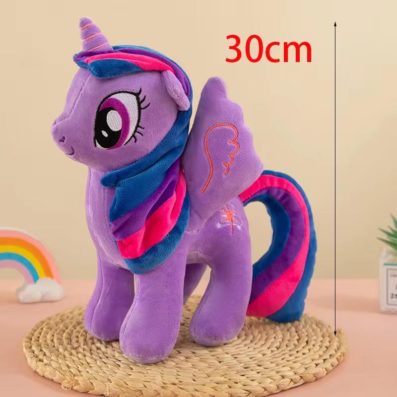 30CM Kawaii Lying Unicorn Plush Toy Stuffed Soft Cute White Pink Horse Appease Doll Toys for Kids Girls Birthday Gift New