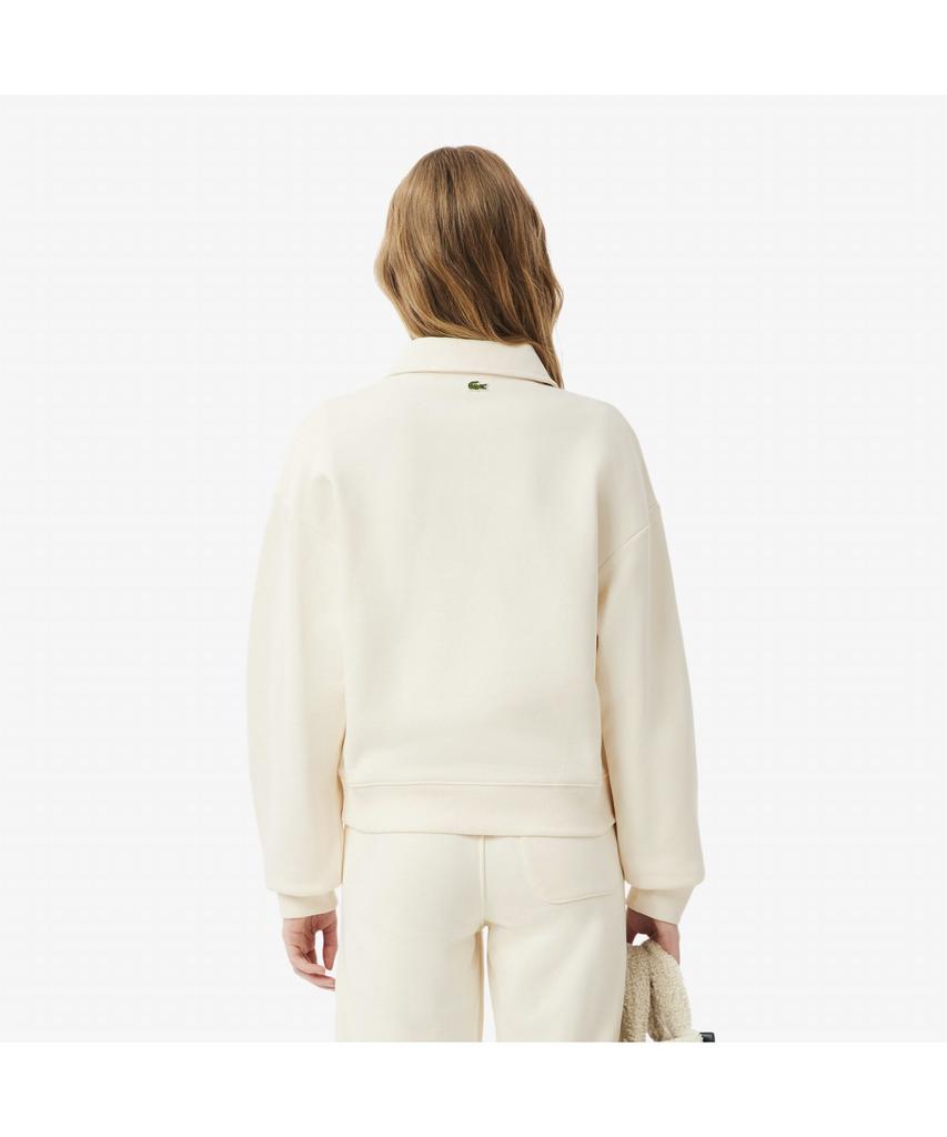LACOSTE Women'S Signature Embossed Logo Polo Sweatshirt Sf0351-55N Xfj
