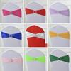 1Pcs Elegant Elastic Chair Back with Floral Bow Universal Chair Cover Buckle Sashes Chair Strap for Wedding Party Decor