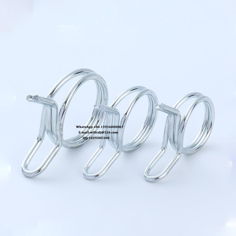 10pcs Tube Spring Clips Clamp 6-24mm Fuel Line Silicone Hose Double Wire Motorcycle ATV Zinc Plated