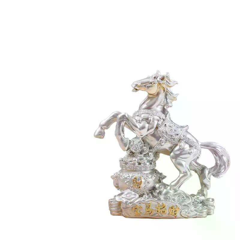 Horse Statue 2026 Year Of The Horse Feng Shui Zodiac Animal Sculpture Fortune Wealth Ornament For Desktop Bookshelf Decorative