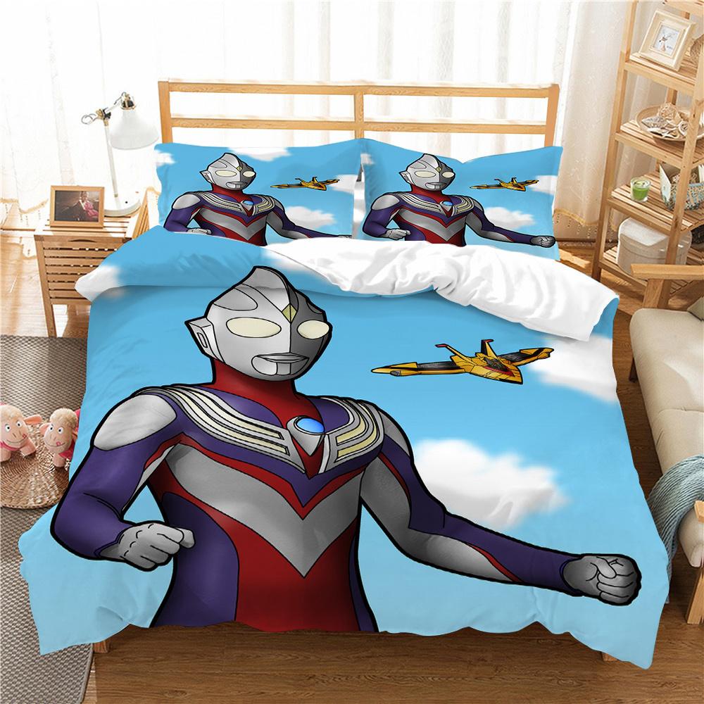 Bedding Cover Set Monster Printing Bedspread Microfiber Children Pillowcase Duvet Cover Set Cool Bedspread