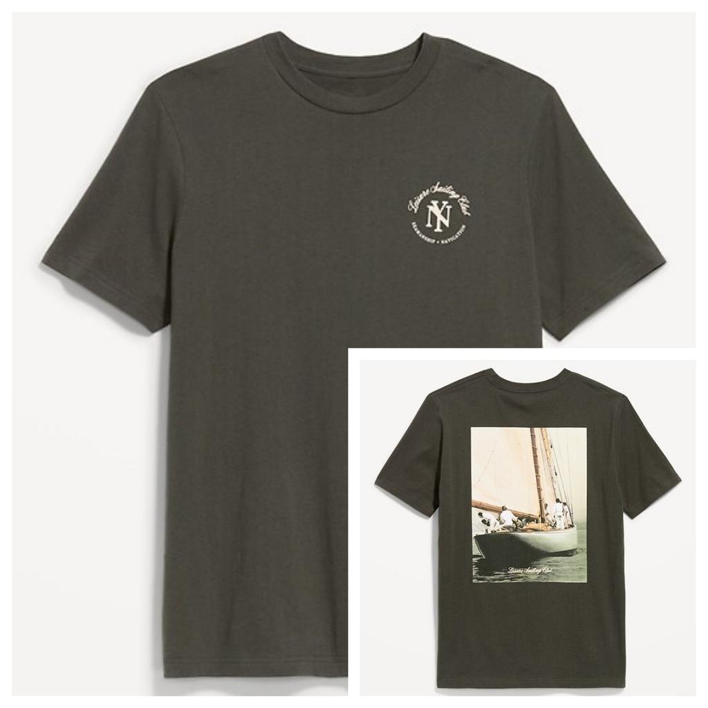 Y2k Einfaches Landschafts-Grafik-T-Shirt High-End Luxus Unisex-Stil Sowohl für Unisex als auch für Unisex