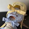 YaI vintage striped today embroidered baseball cap children shading big head circumference showing face small peaked cap men