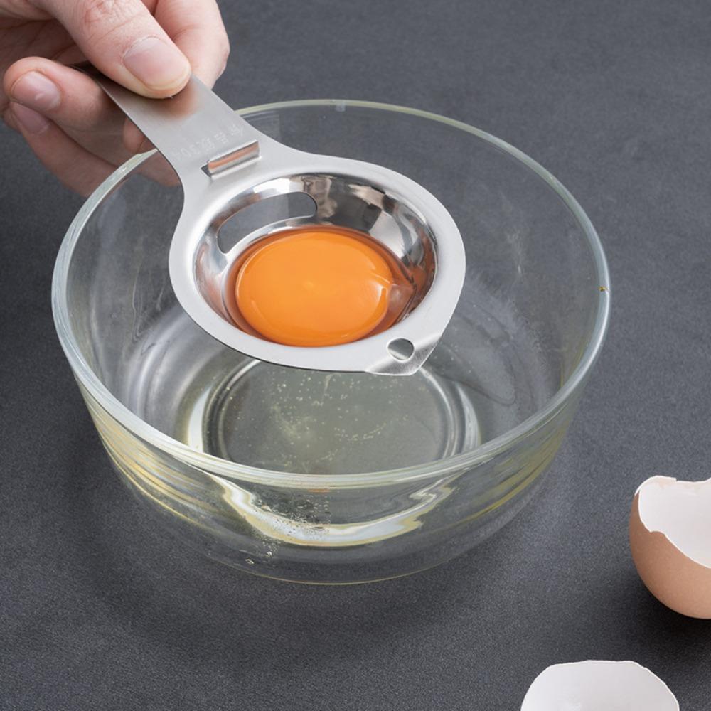 Stainless Steel Egg Yolk White Filter Extended Handle Egg Sieve Professional Egg Separator Baking
