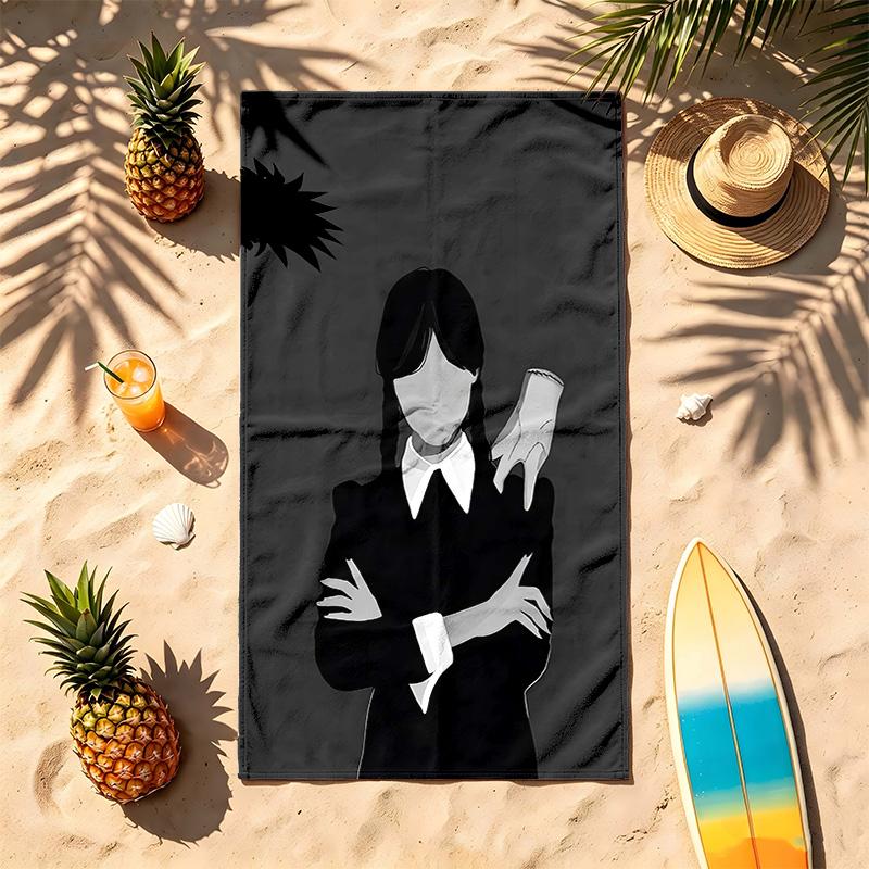 Wednesday (14) Theme Beach Towel Sand Resistant Soft And Comfortable Suitable For The Pool Camping Yoga And Diving A Travel