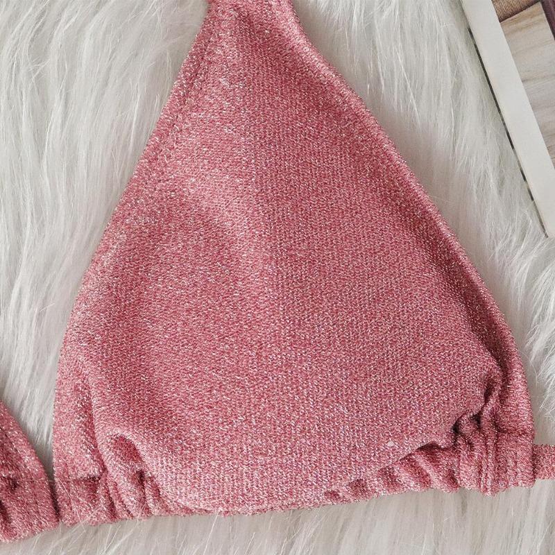 Women S Sexy Crystal Diamond Beaded Split Bikini Swimsuit